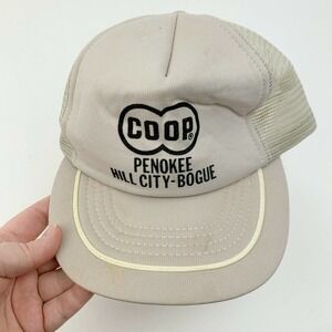VINTAGE Coop Co-op Penokee Hill City Bogue Felted Snapback Trucker Hat Cap B&B